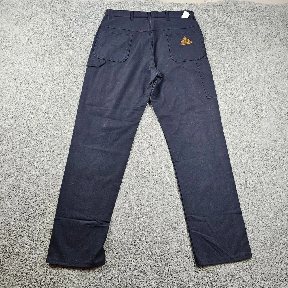Bulwark FR Pants Mens 36x35* Blue Canvas Carpenter Utility Fire Resistant Welder